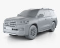 Toyota Land Cruiser VXR 2019 3D 모델  clay render