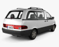 Toyota Previa 1999 3D 모델  back view