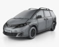 Toyota Previa SE 2019 3D-Modell wire render