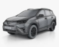 Toyota RAV4 VXR 2019 3D-Modell wire render
