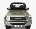 Toyota Land Cruiser Single Cab Pickup with HQ interior 2014 3d model front view
