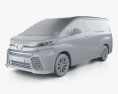 Toyota Vellfire Aero 2018 3d model clay render