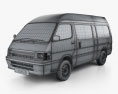 Toyota HiAce Commuter 1996 3D模型 wire render