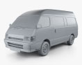 Toyota HiAce Commuter 1996 3D-Modell clay render