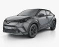 Toyota C-HR 2020 3D 모델  wire render