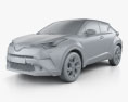 Toyota C-HR 2020 3D-Modell clay render