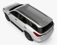 Toyota Fortuner HQインテリアと 2016 3Dモデル top view