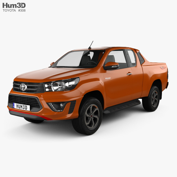 Toyota Hilux Двойная кабина Revo TRD Sportivo 2019 3D модель