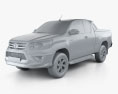 Toyota Hilux ダブルキャブ Revo TRD Sportivo 2019 3Dモデル clay render