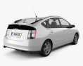 Toyota Prius base 2009 3D 모델  back view