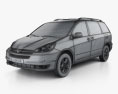Toyota Sienna CE 2007 3D-Modell wire render