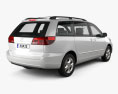 Toyota Sienna LE 2007 3d model back view