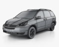 Toyota Sienna LE 2007 3d model wire render