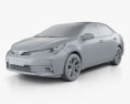 Toyota Corolla 2019 3d model clay render