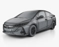 Toyota Prius Prime 2018 3d model wire render
