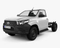 Toyota Hilux Workmate Cabine Simple Chassis 2018 Modèle 3d