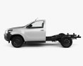 Toyota Hilux Workmate Einzelkabine Chassis 2018 3D-Modell Seitenansicht