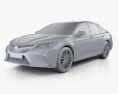 Toyota Camry XSE 2021 3d model clay render