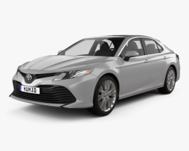 3D model of Toyota Camry XLE hybrid 2021