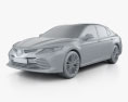 Toyota Camry XLE hybride 2021 Modèle 3d clay render