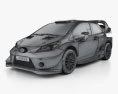 Toyota Yaris WRC 2018 3d model wire render