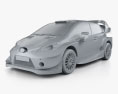 Toyota Yaris WRC 2018 3d model clay render