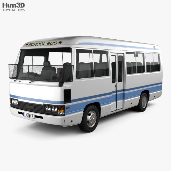 Toyota Coaster School Bus 1983 3D model