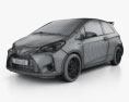 Toyota Yaris GRMN 2018 3d model wire render