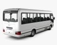 Toyota Coaster Deluxe bus 2016 3d model back view