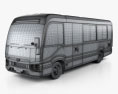 Toyota Coaster Deluxe bus 2016 3d model wire render