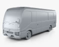 Toyota Coaster Deluxe bus 2016 3d model clay render