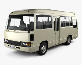 3D model of Toyota Coaster bus 1983