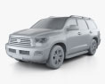 Toyota Sequoia TRD Sport 2020 3D模型 clay render