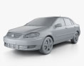 Toyota Corolla CE US-spec 2007 3D-Modell clay render
