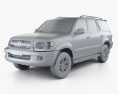 Toyota Sequoia Limited 2007 Modèle 3d clay render