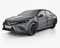 Toyota Camry (XV60) XSE HQインテリアと 2018 3Dモデル wire render