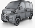 Toyota Pixis Van with HQ interior 2016 3d model wire render