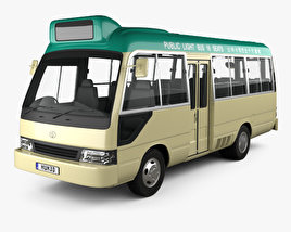 3D model of Toyota Coaster Hong Kong bus 1995