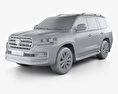 Toyota Land Cruiser Excalibur 2020 3D 모델  clay render