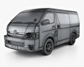 Toyota Hiace Passenger Van L1H2 GL 2015 3d model wire render