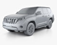 Toyota Land Cruiser Prado 5ドア EU-spec 2017 3Dモデル clay render