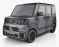 Toyota Pixis Mega 2016 3D-Modell wire render