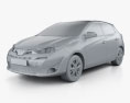 Toyota Yaris TH-spec hatchback 2021 3d model clay render