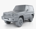 Toyota Land Cruiser 3-door VXR 2020 3d model clay render