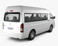 Toyota Hiace Passenger Van L2H3 GLX 2020 3D-Modell Rückansicht