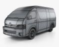 Toyota Hiace Furgoneta de Pasajeros L2H3 GLX 2020 Modelo 3D wire render