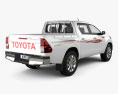 Toyota Hilux 双人驾驶室 GLX 2021 3D模型 后视图
