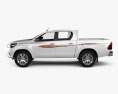Toyota Hilux Doppelkabine GLX 2021 3D-Modell Seitenansicht