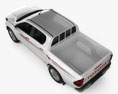 Toyota Hilux 双人驾驶室 GLX 2021 3D模型 顶视图