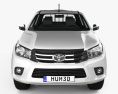 Toyota Hilux 双人驾驶室 GLX 2021 3D模型 正面图